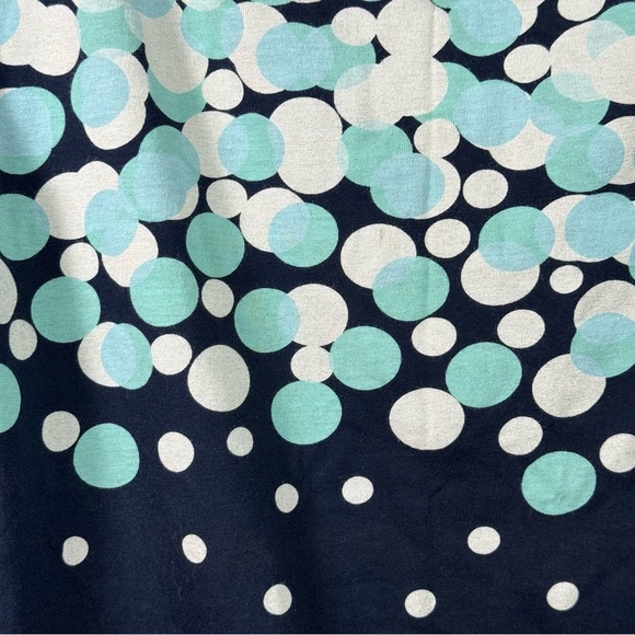 Talbots Blue Blouse with Cascading Dot Design Womens Size L - Picture 4 of 5